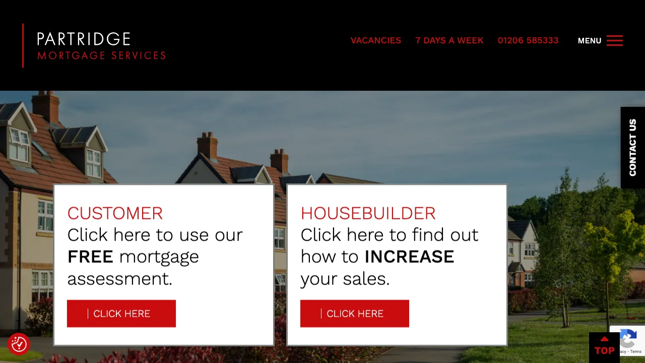 Partridge Mortgage Services website preview