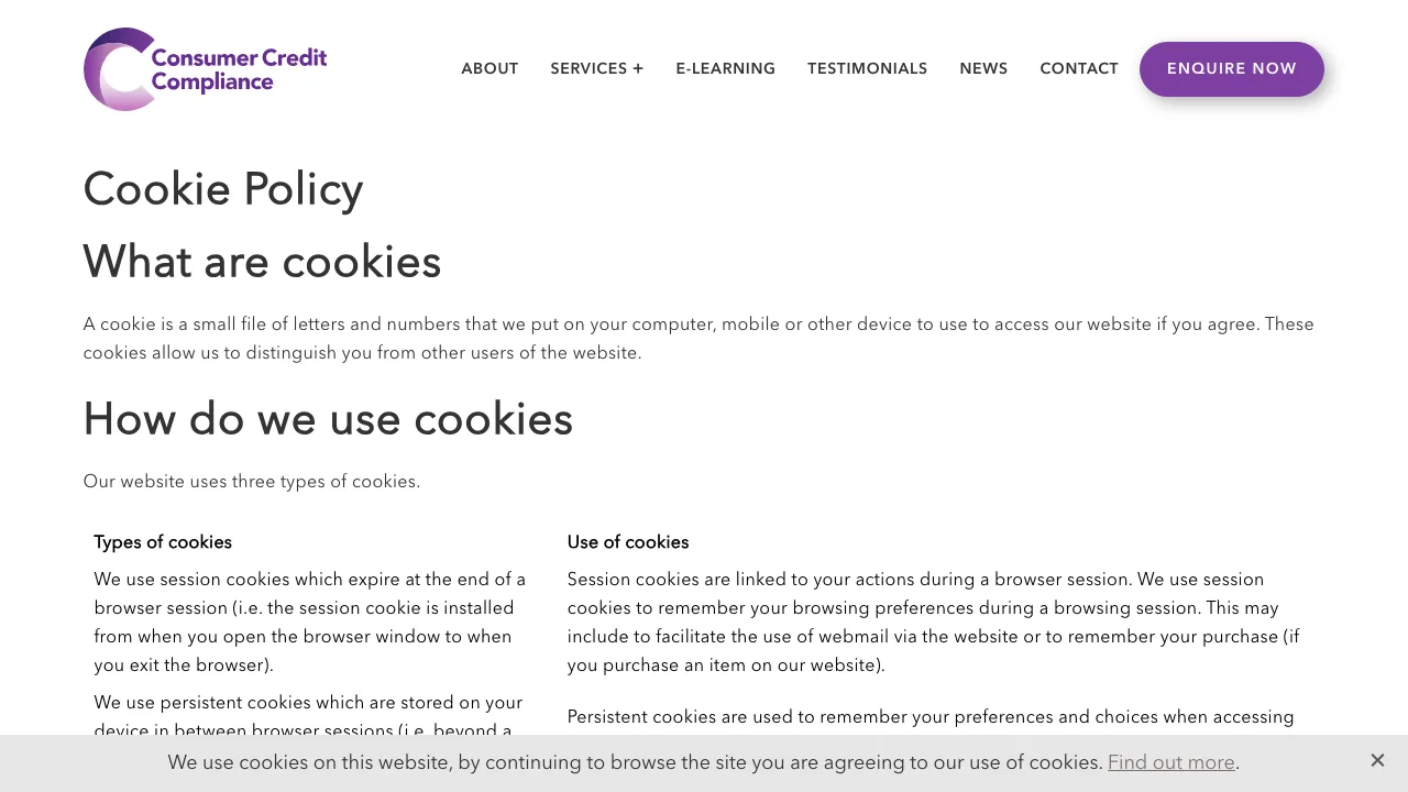 Consumer Credit Compliance Limited website preview