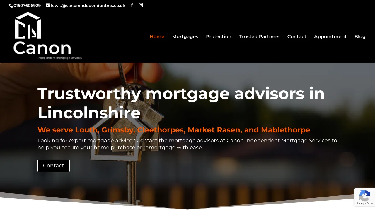 Canon Independent Mortgage Services website preview
