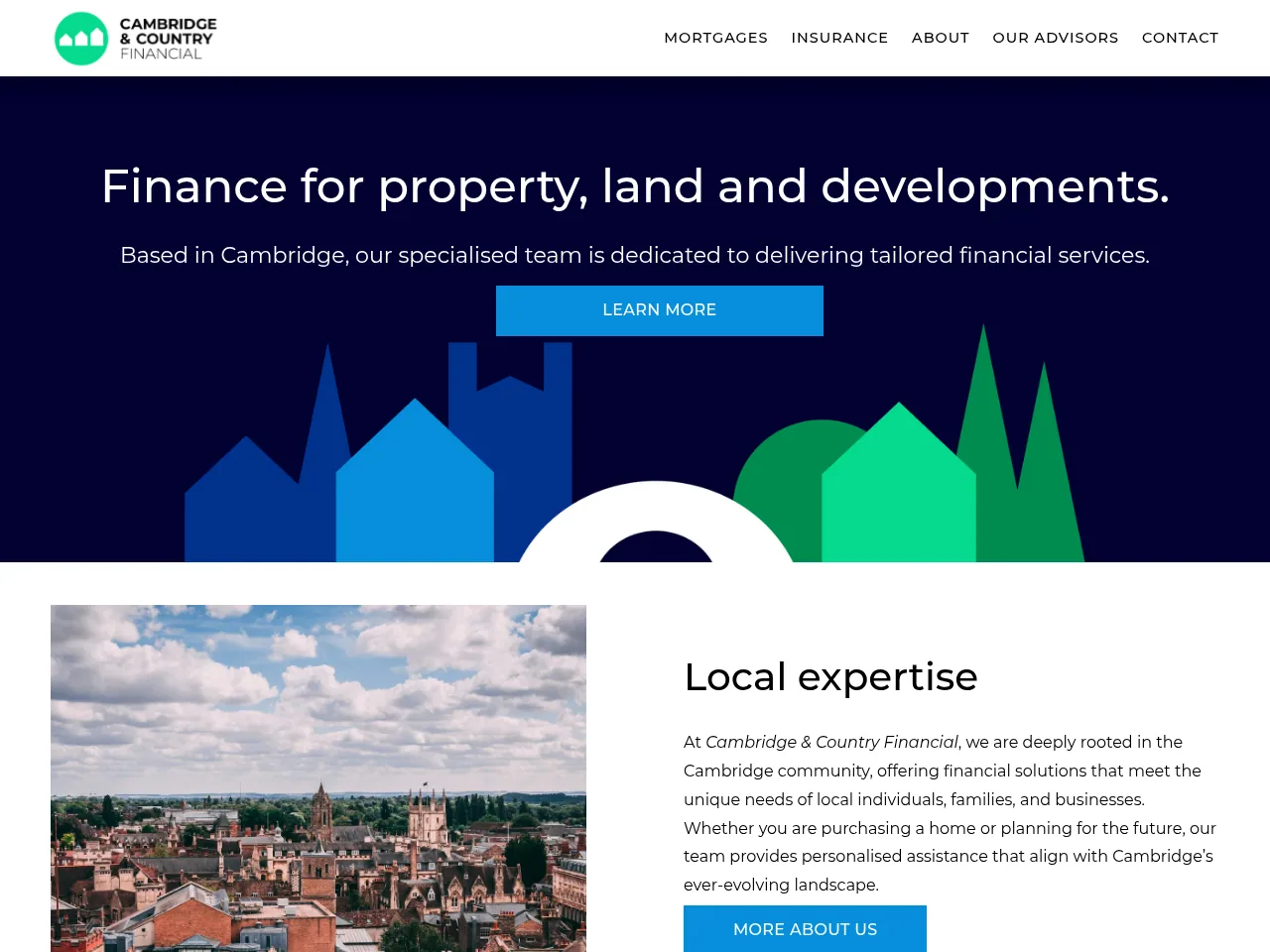 Cambridge & Country Financial website preview