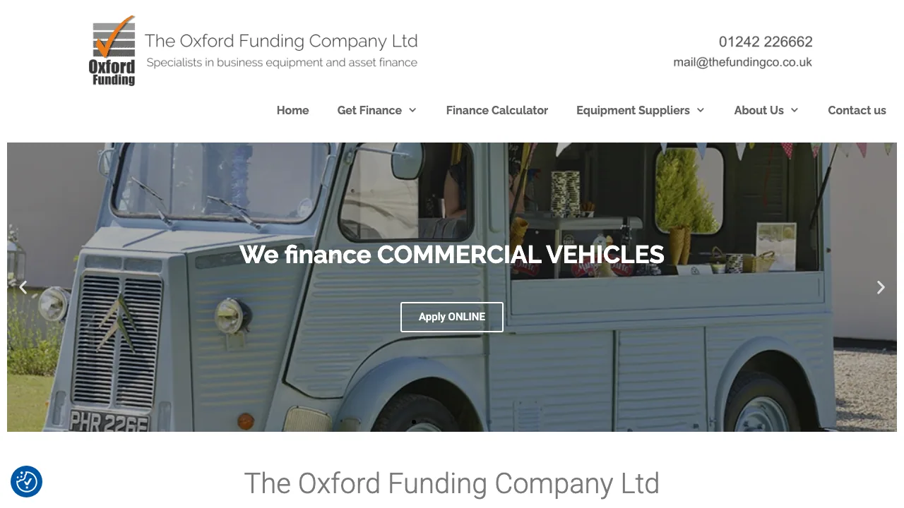 The Oxford Funding Company Ltd website preview