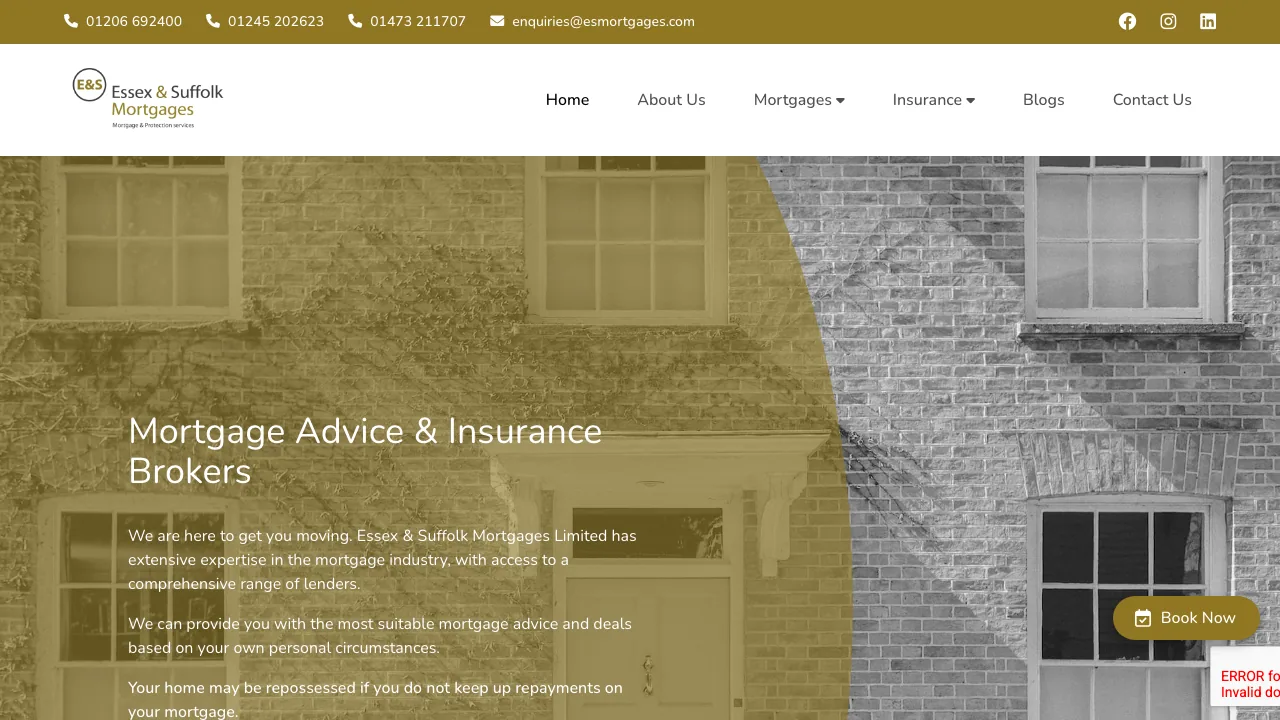 Essex & Suffolk Mortgages website preview
