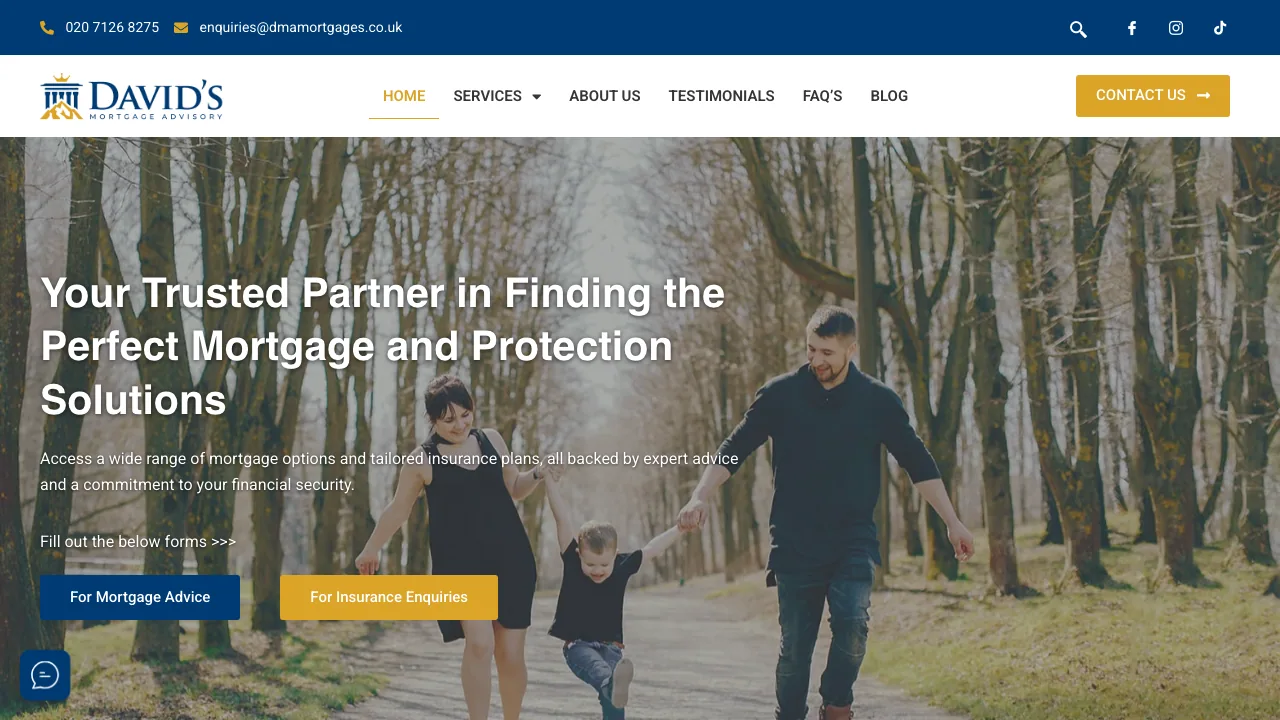 David's Mortgage Advisory website preview