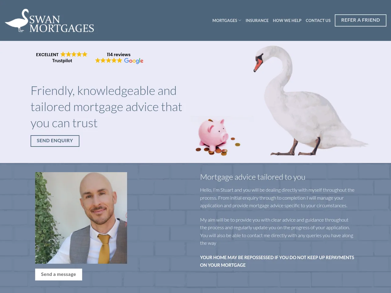 Swan Mortgages website preview