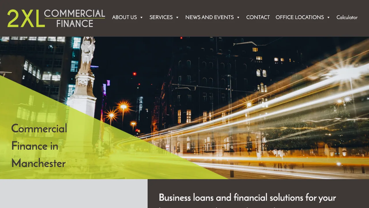 2XL Commercial Finance Manchester website preview