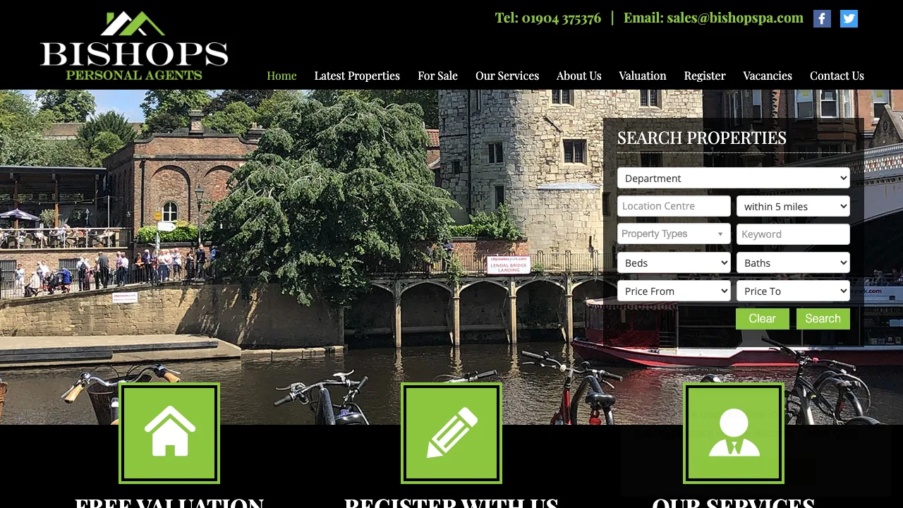 Bishops Personal Agents York website preview