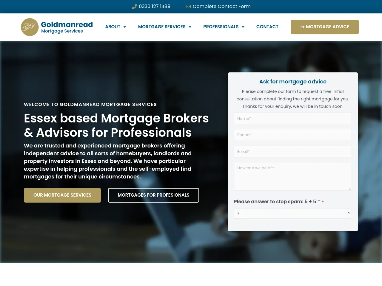 Goldmanread website preview