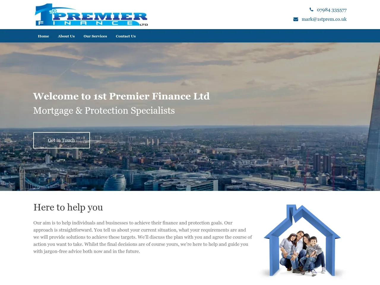 1st Premier Finance website preview