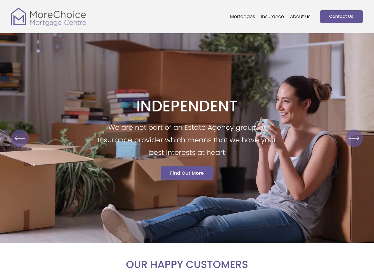 More Choice Mortgages website preview