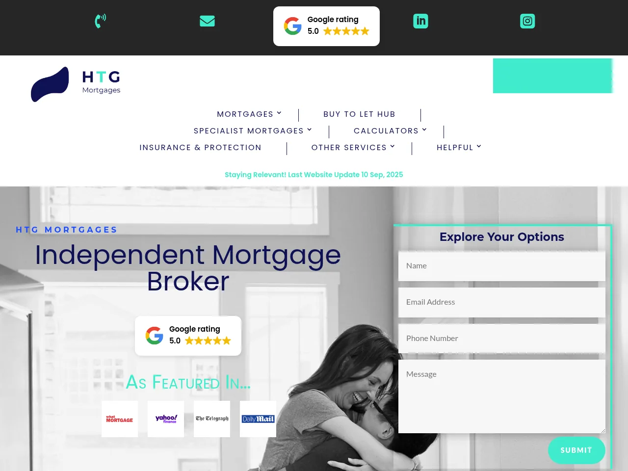HTG Mortgages website preview