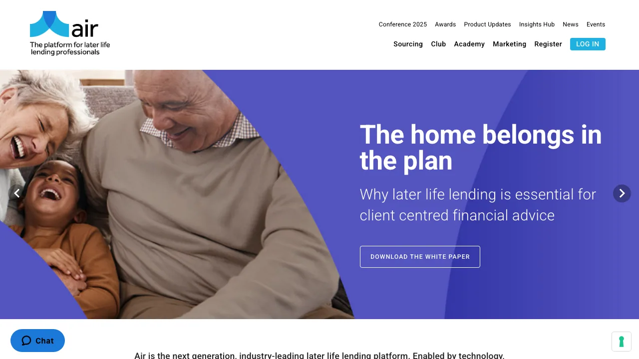 Air Later Life Academy website preview