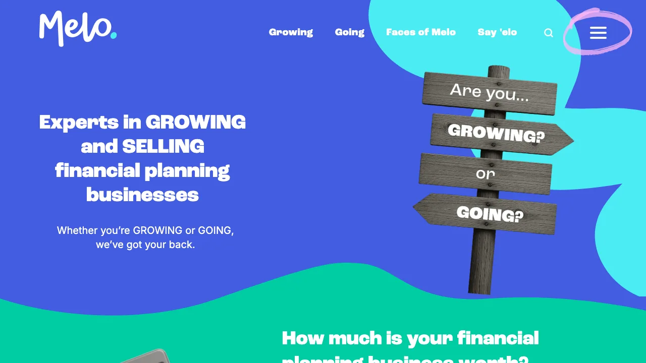 Melo website preview