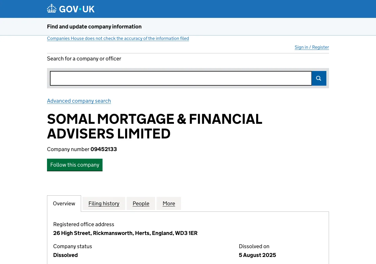 Somal Mortgage & Financial Advisers website preview