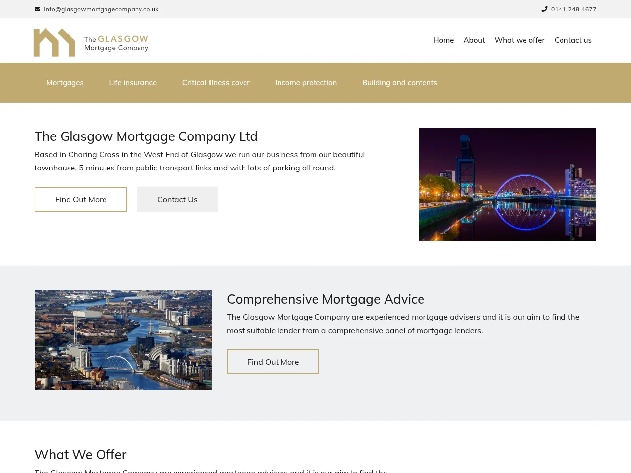 The Glasgow Mortgage Company Ltd website preview