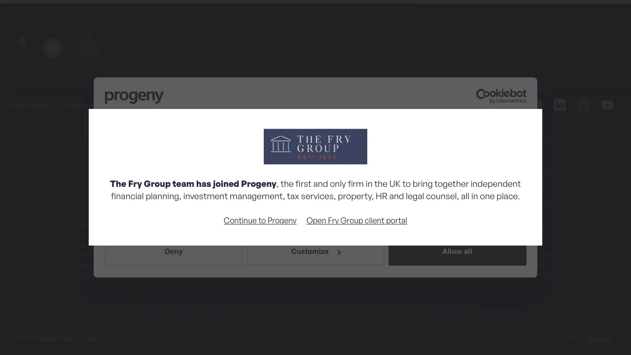 The Fry Group York - Financial Advisers website preview