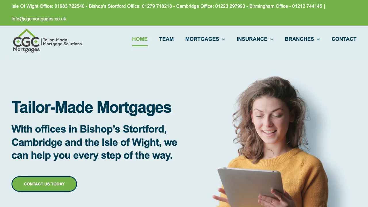 CGC Mortgages – Birmingham Office website preview