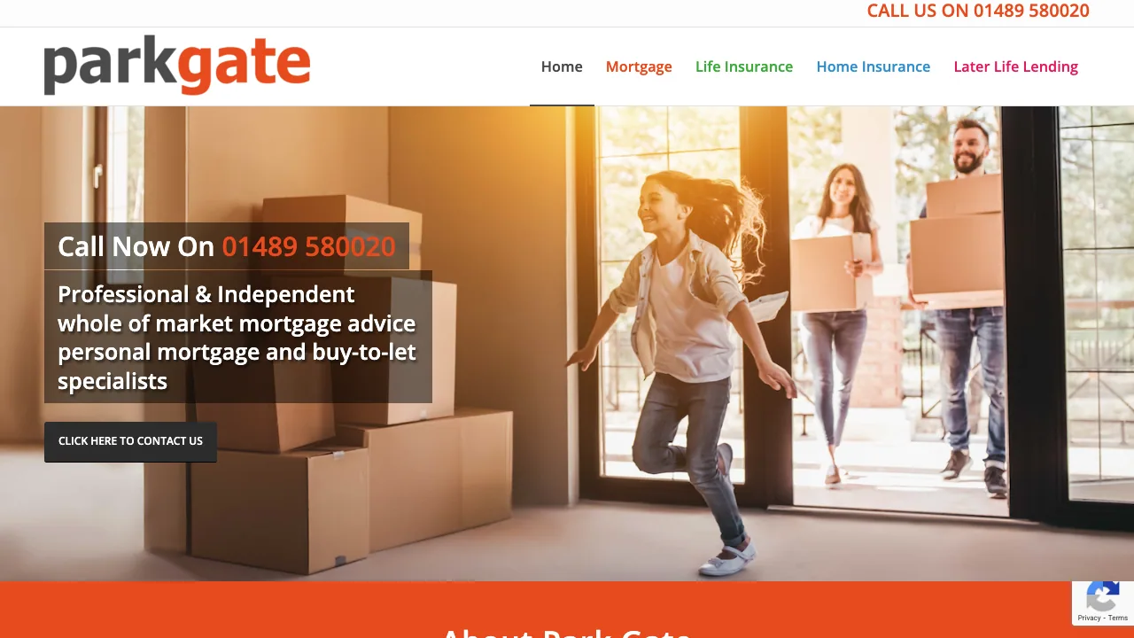 Park Gate mortgage & protection limited website preview