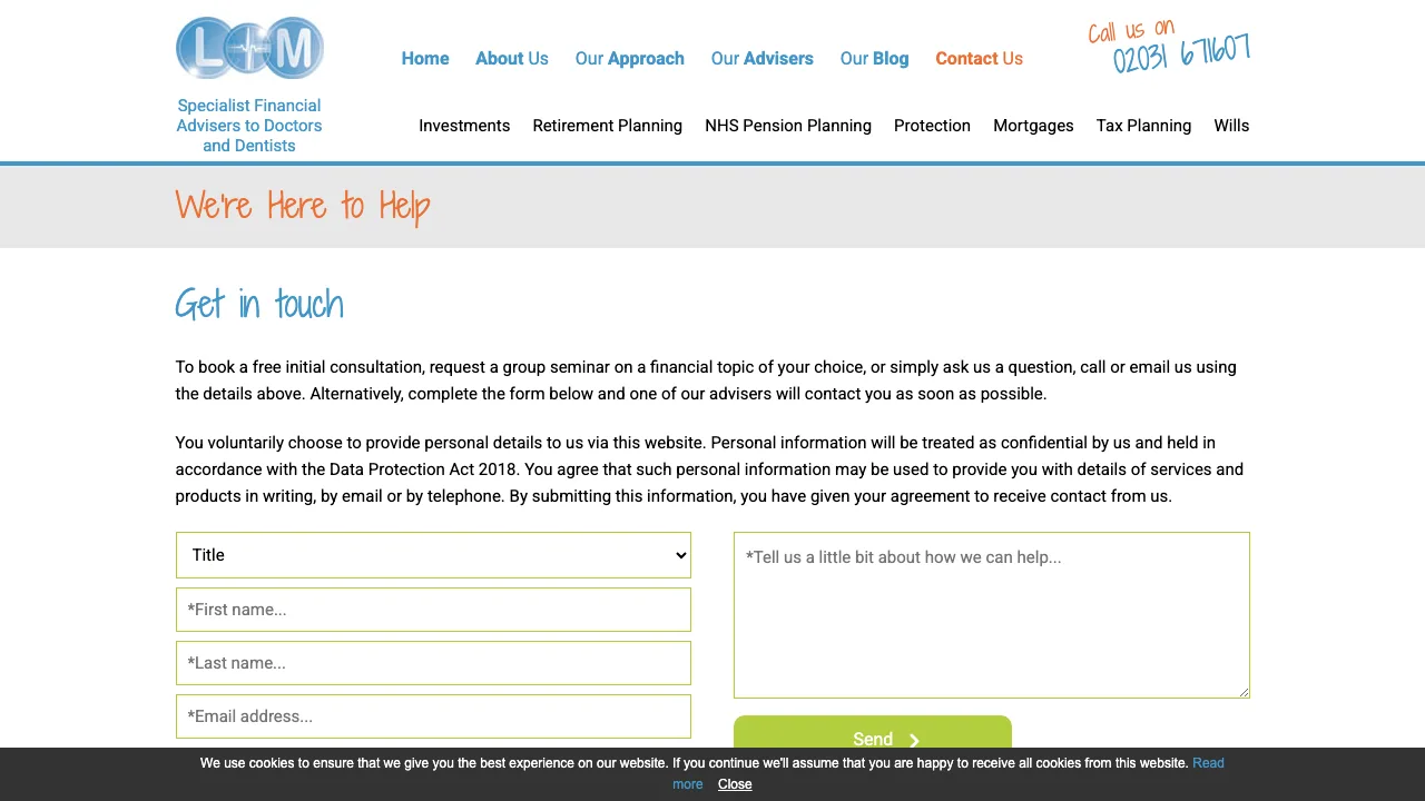Legal & Medical Investments website preview