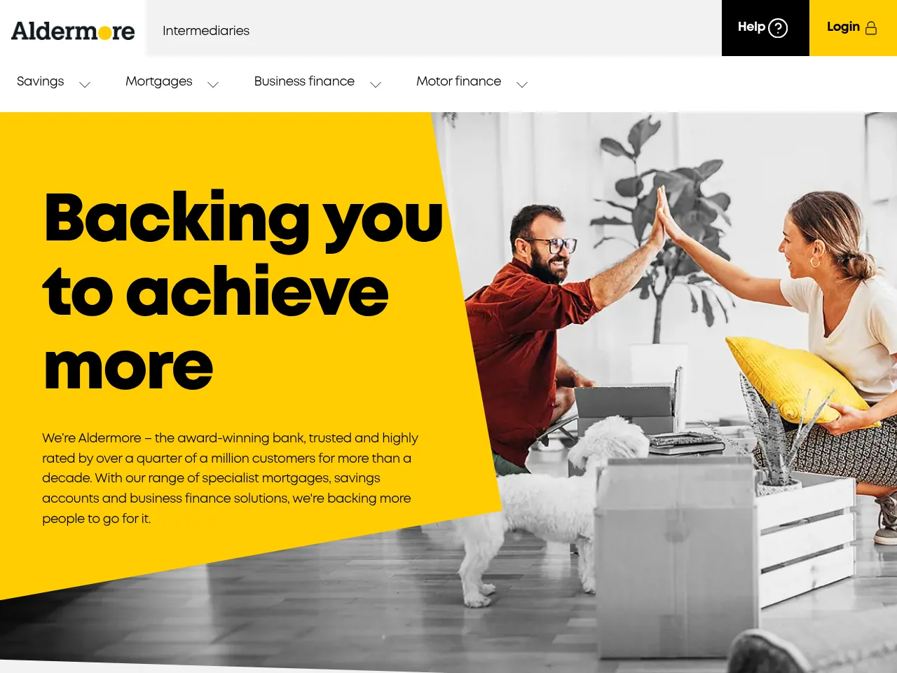 Aldermore website preview