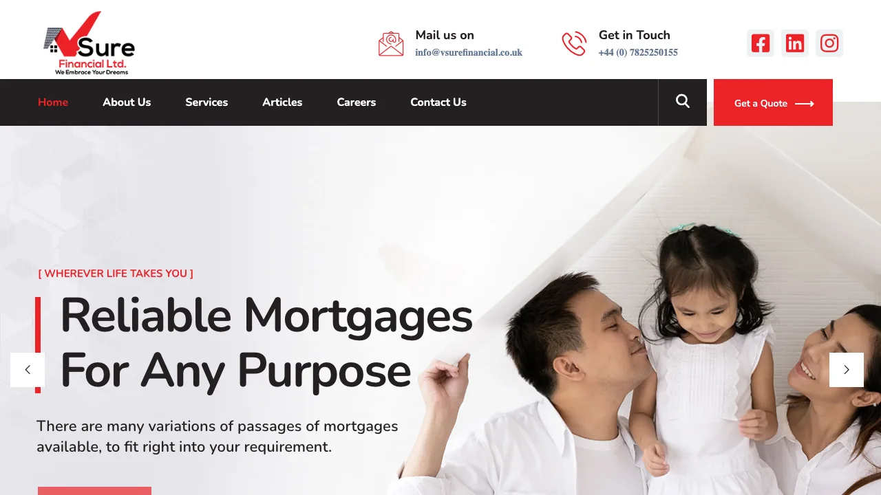 Vsure Financial Ltd website preview