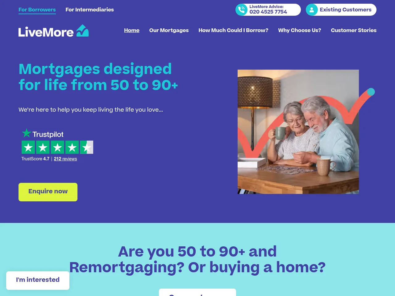 LiveMore Mortgages website preview