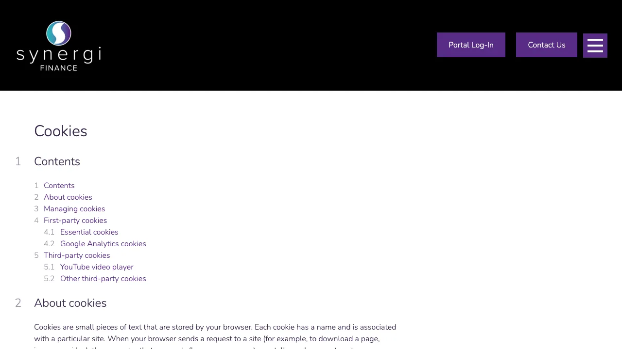 Synergi Finance website preview