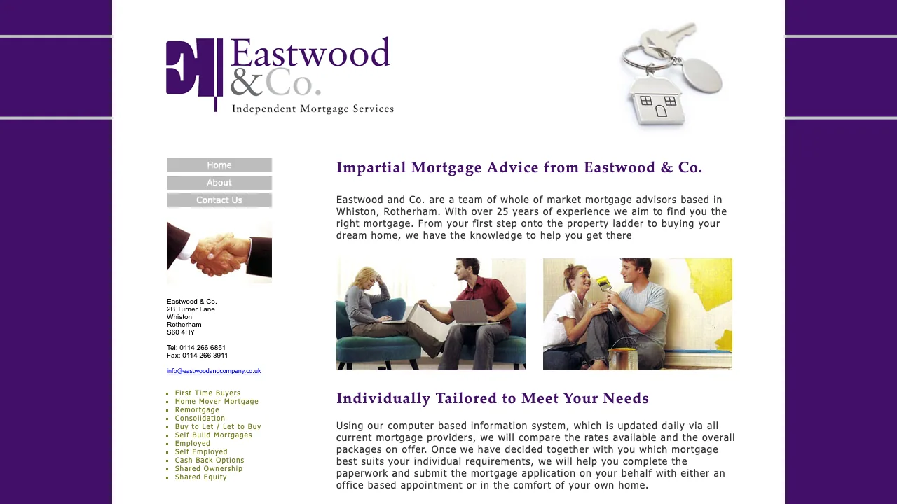 Eastwood & Co Mortgages website preview