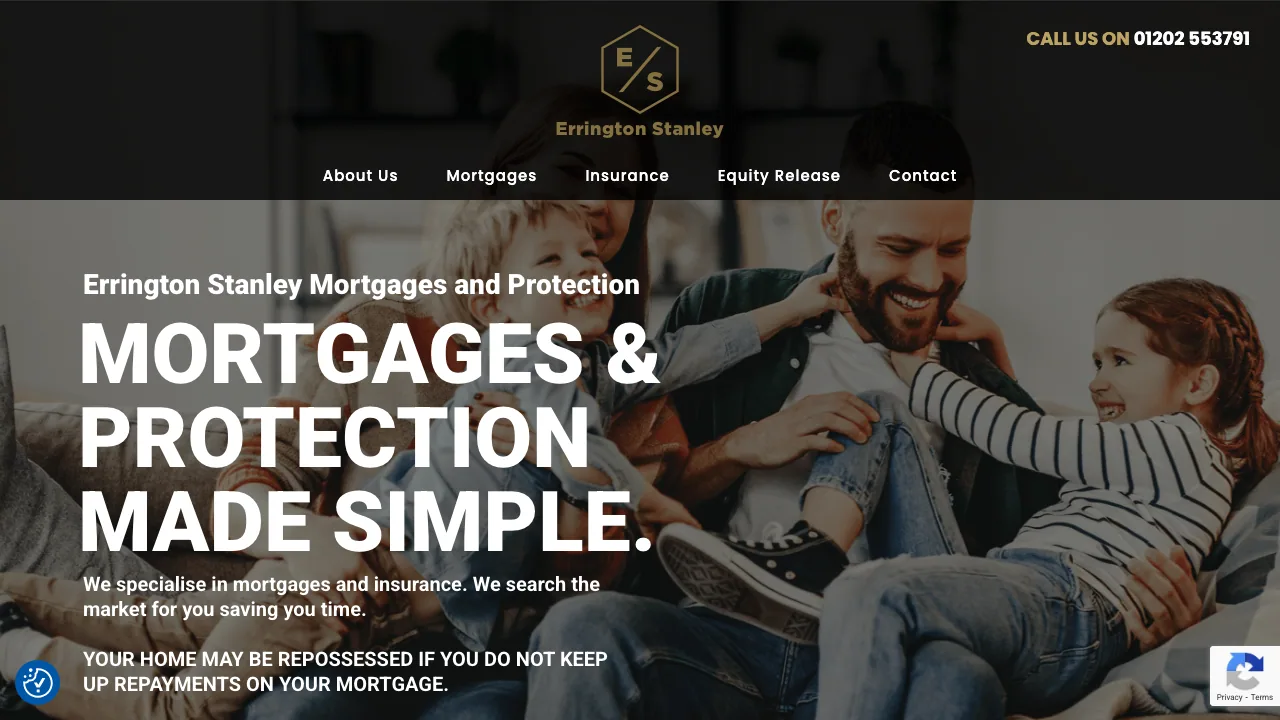 Errington Stanley Mortgages Limited website preview
