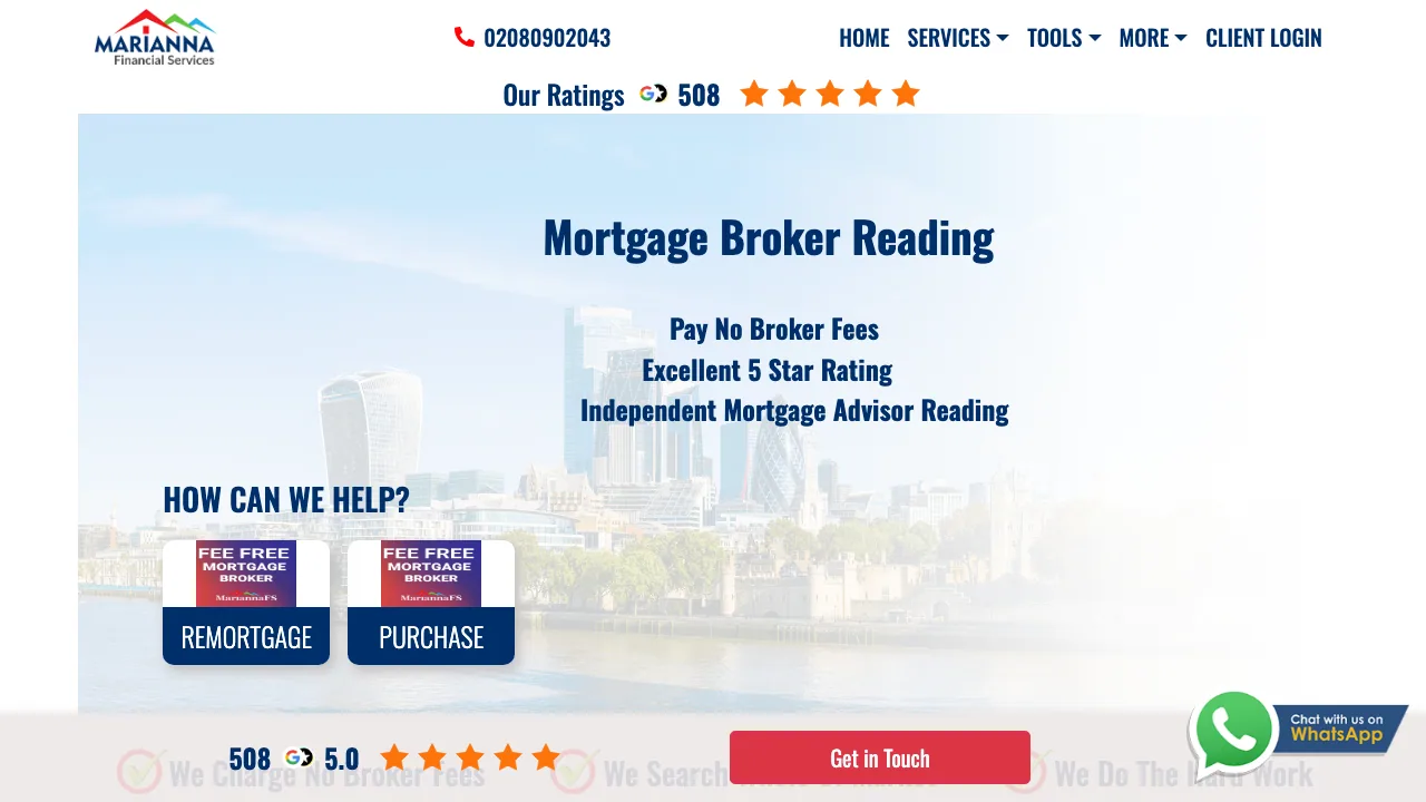 MariannaFS Reading website preview