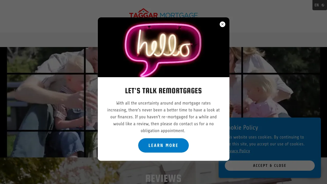 Taggar Mortgage Services website preview