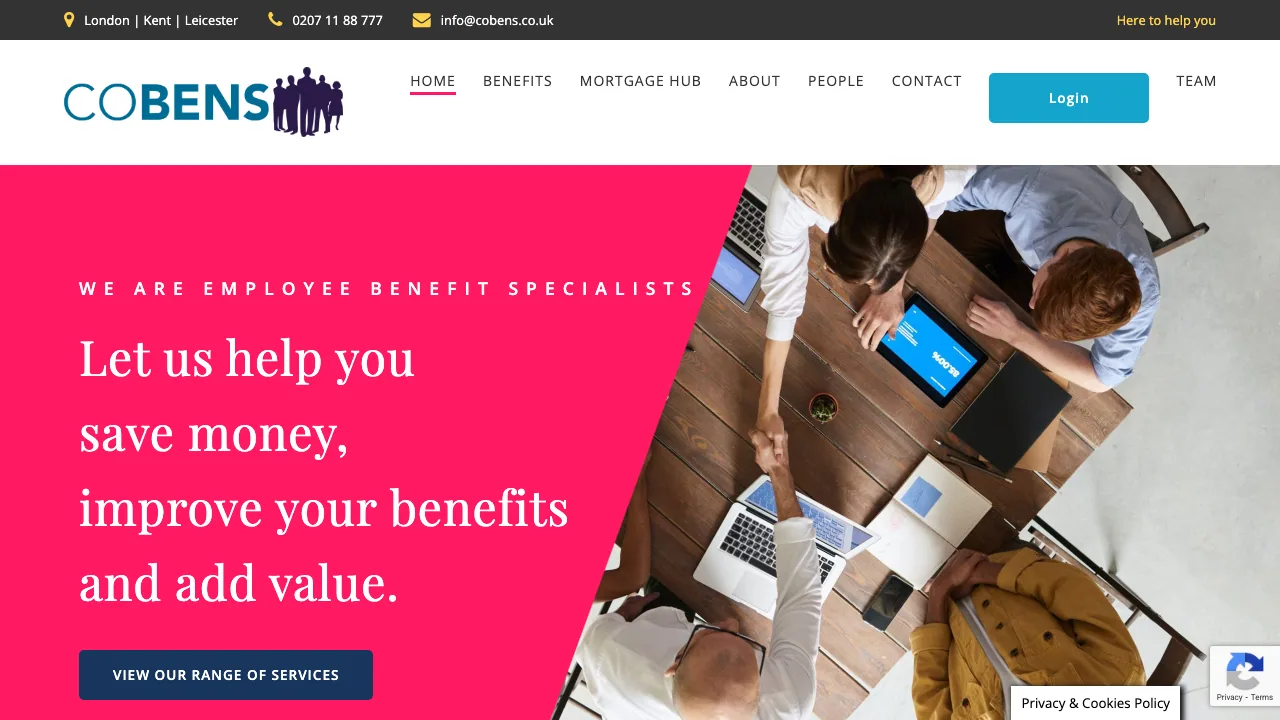 Cobens website preview