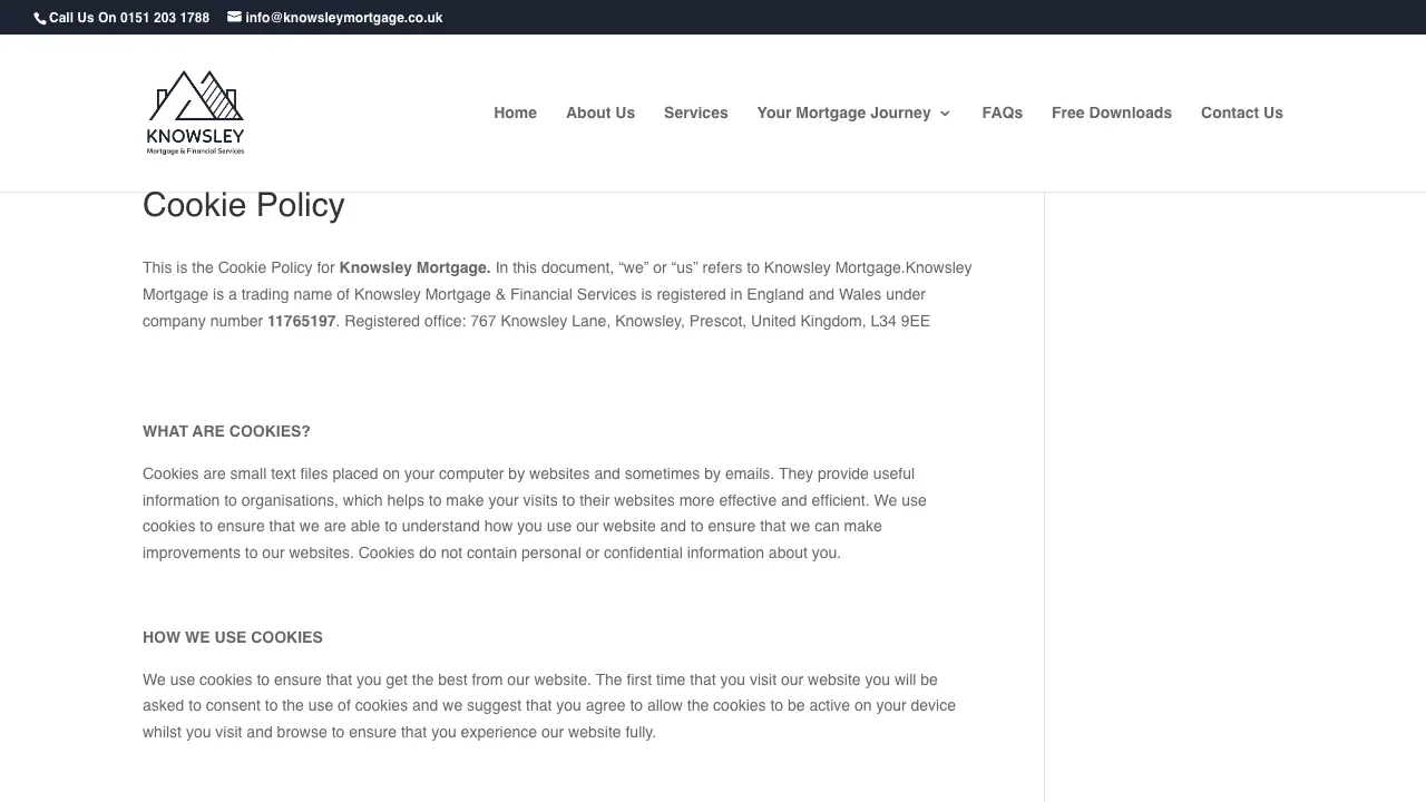 Knowsley Mortgage & Financial Services website preview