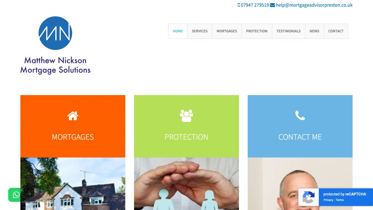 Matthew Nickson Mortgage Solutions website preview