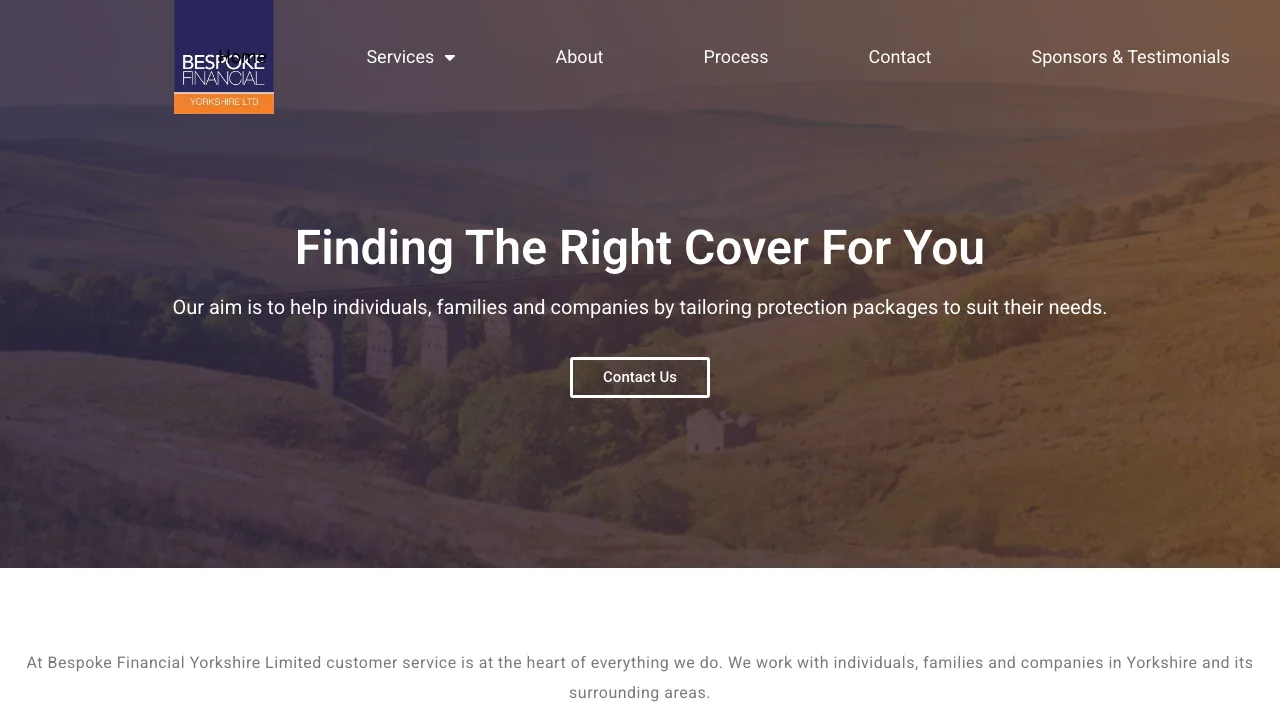 Bespoke Financial Yorkshire Ltd website preview
