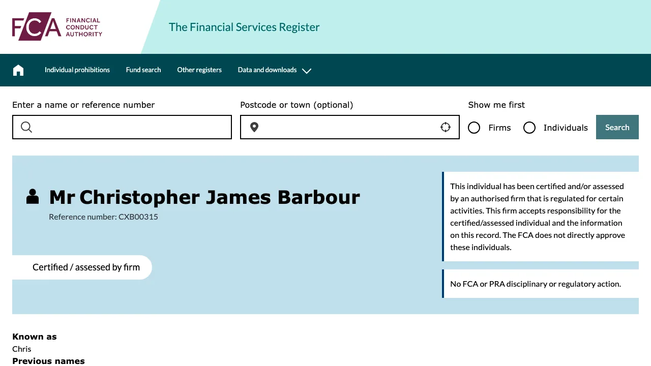 Chris Barbour - Just Mortgages website preview