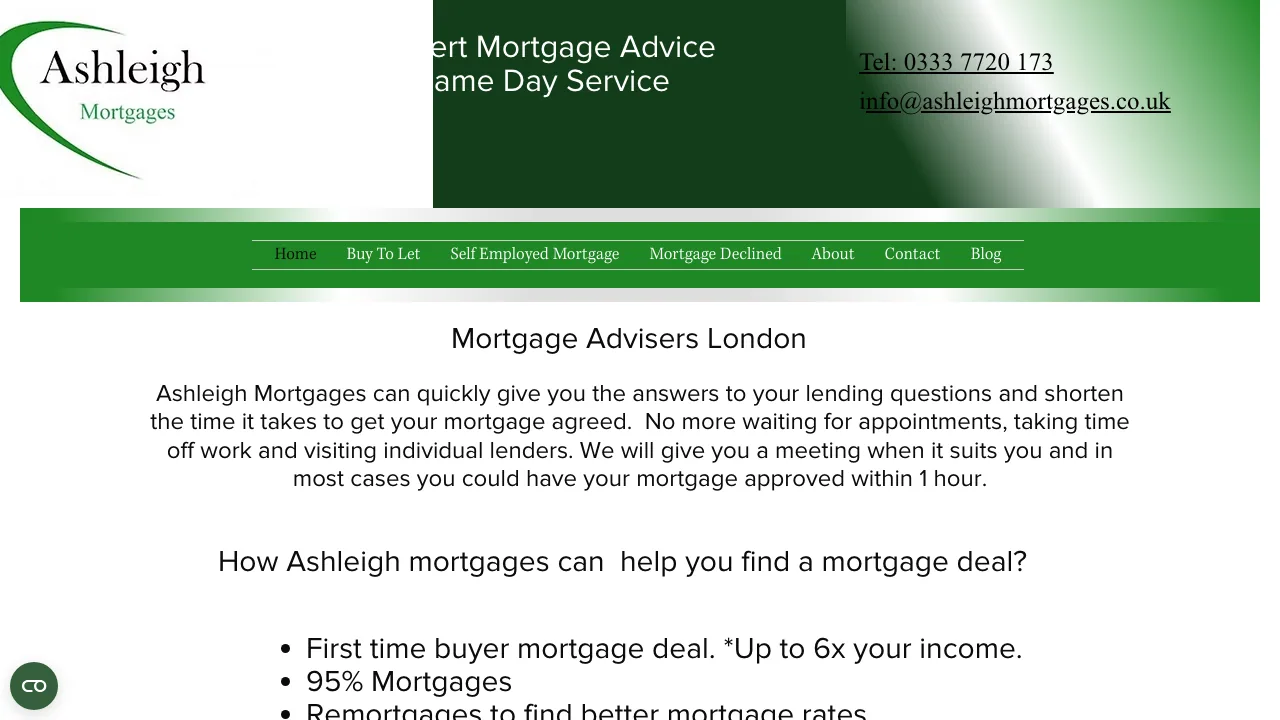 Ashleigh Mortgages website preview