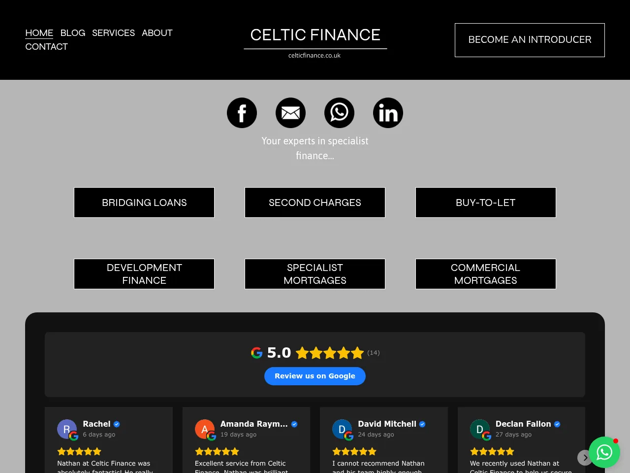 Celtic Finance website preview