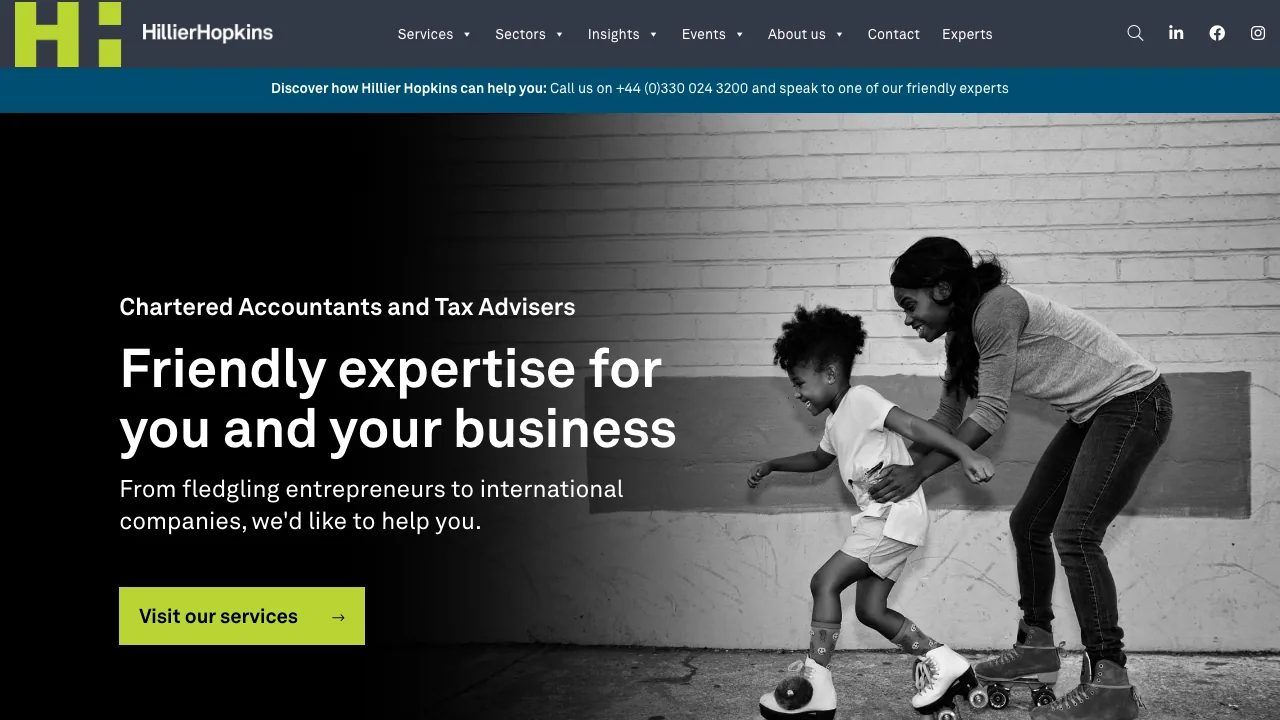 Hillier Hopkins LLP website preview