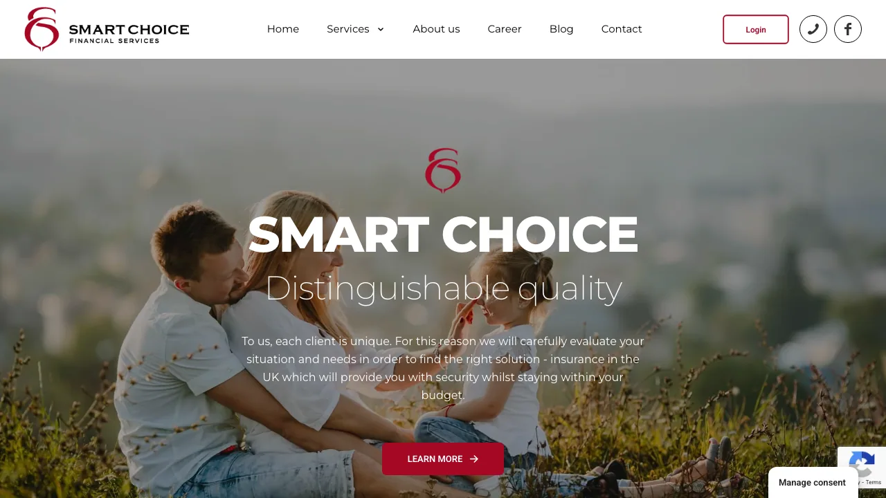 Smart Choice Financial Services website preview