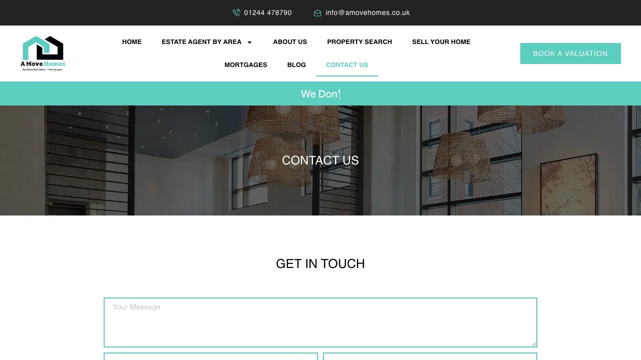 A Move Homes website preview