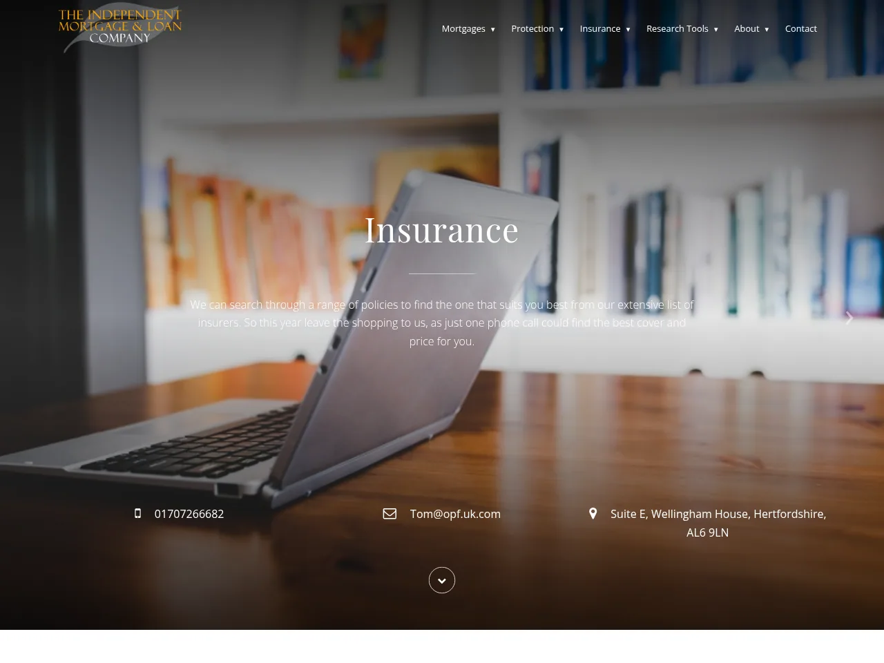 Independent Mortgage & Loan Company website preview