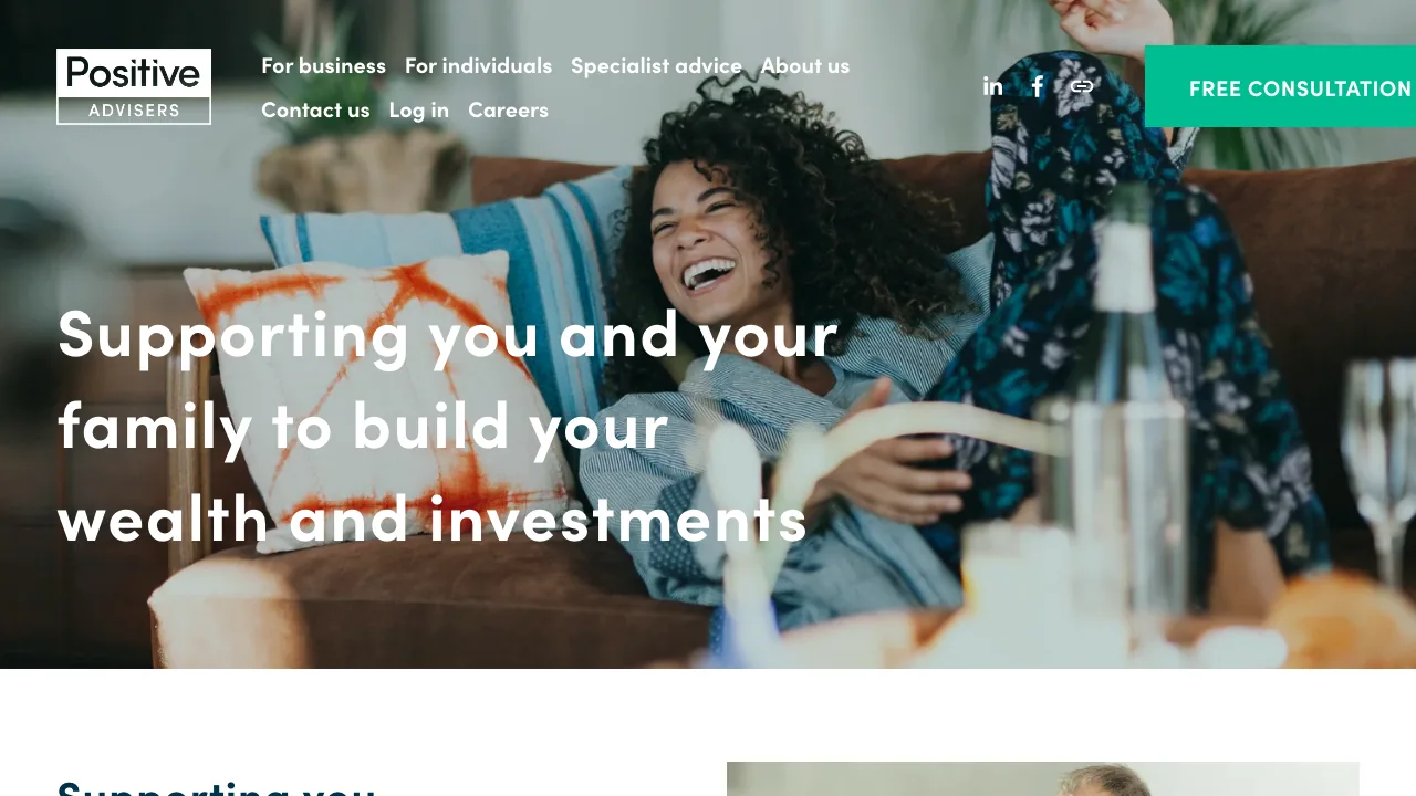 Positive Advisers Ltd website preview