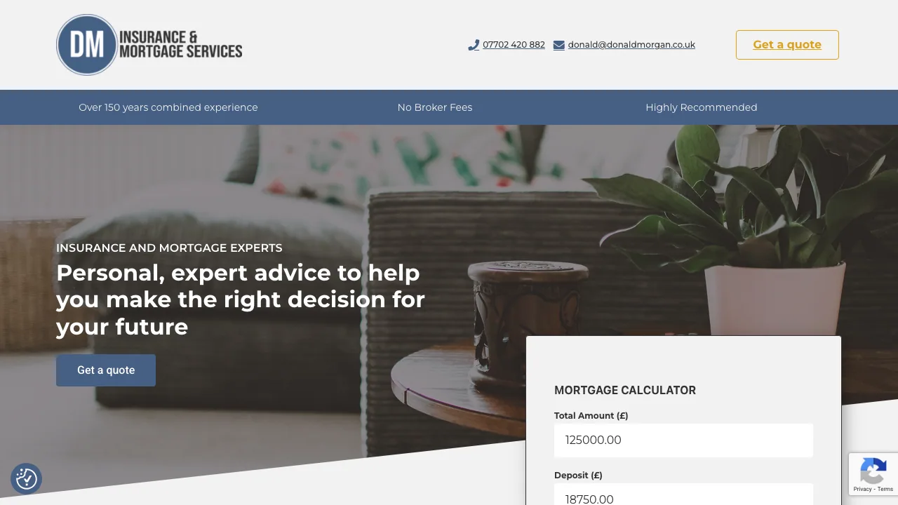 Donald Morgan website preview