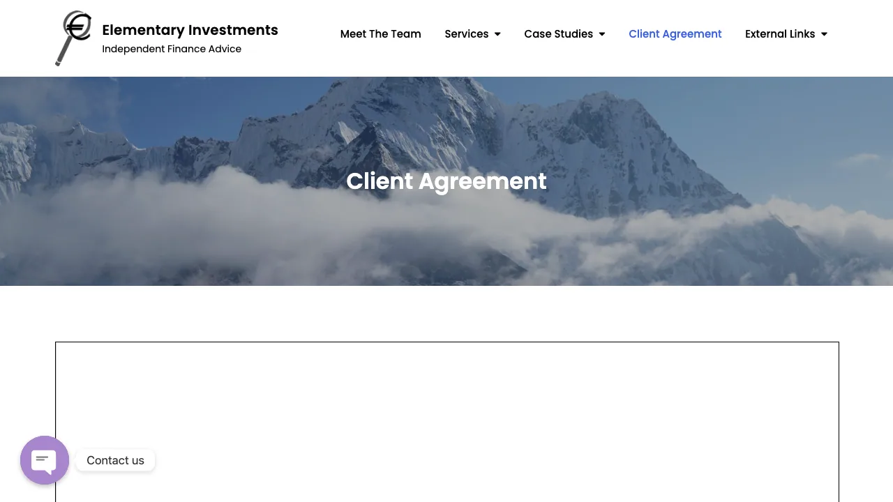 Elementary Investments website preview