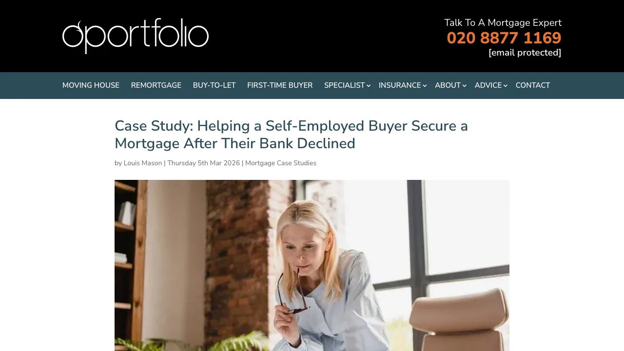 Oportfolio Mortgage Brokers website preview