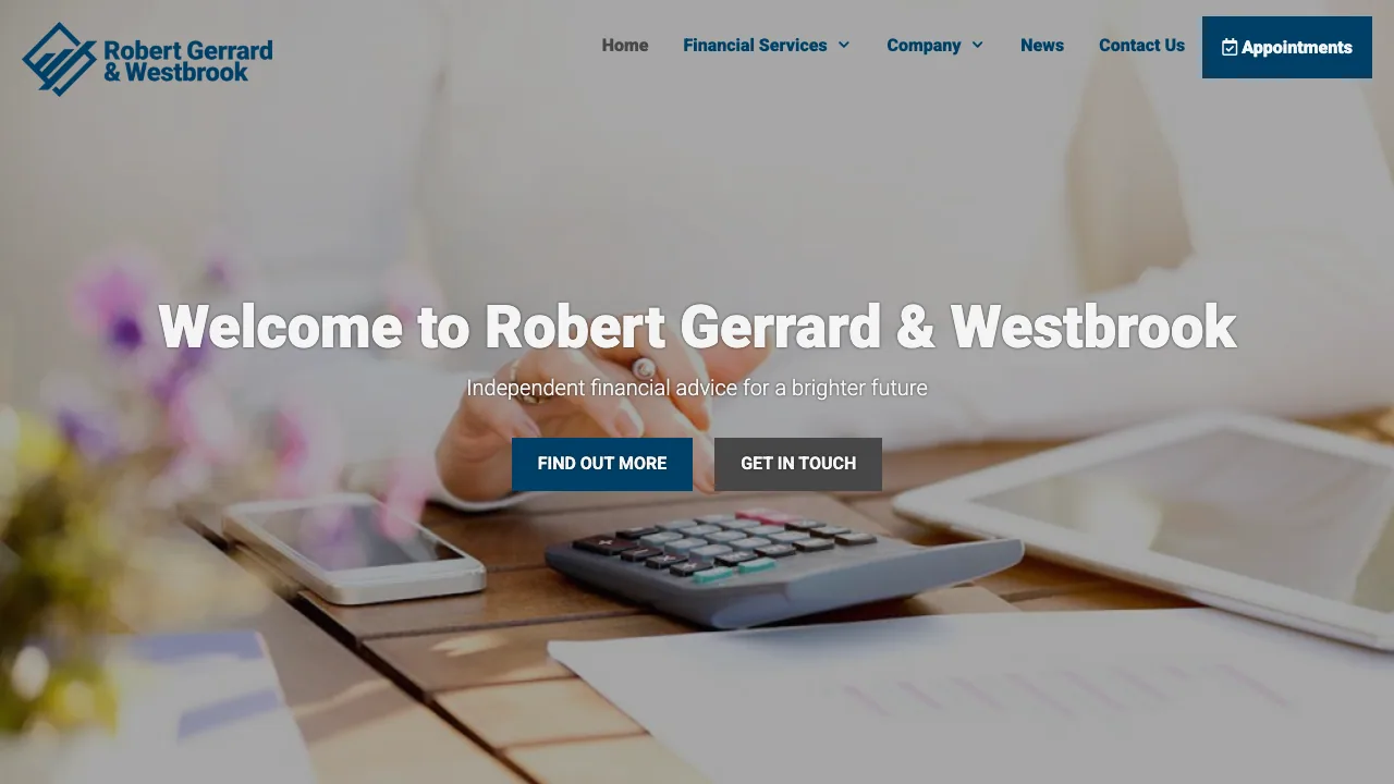 Robert Gerrard & Westbrook website preview
