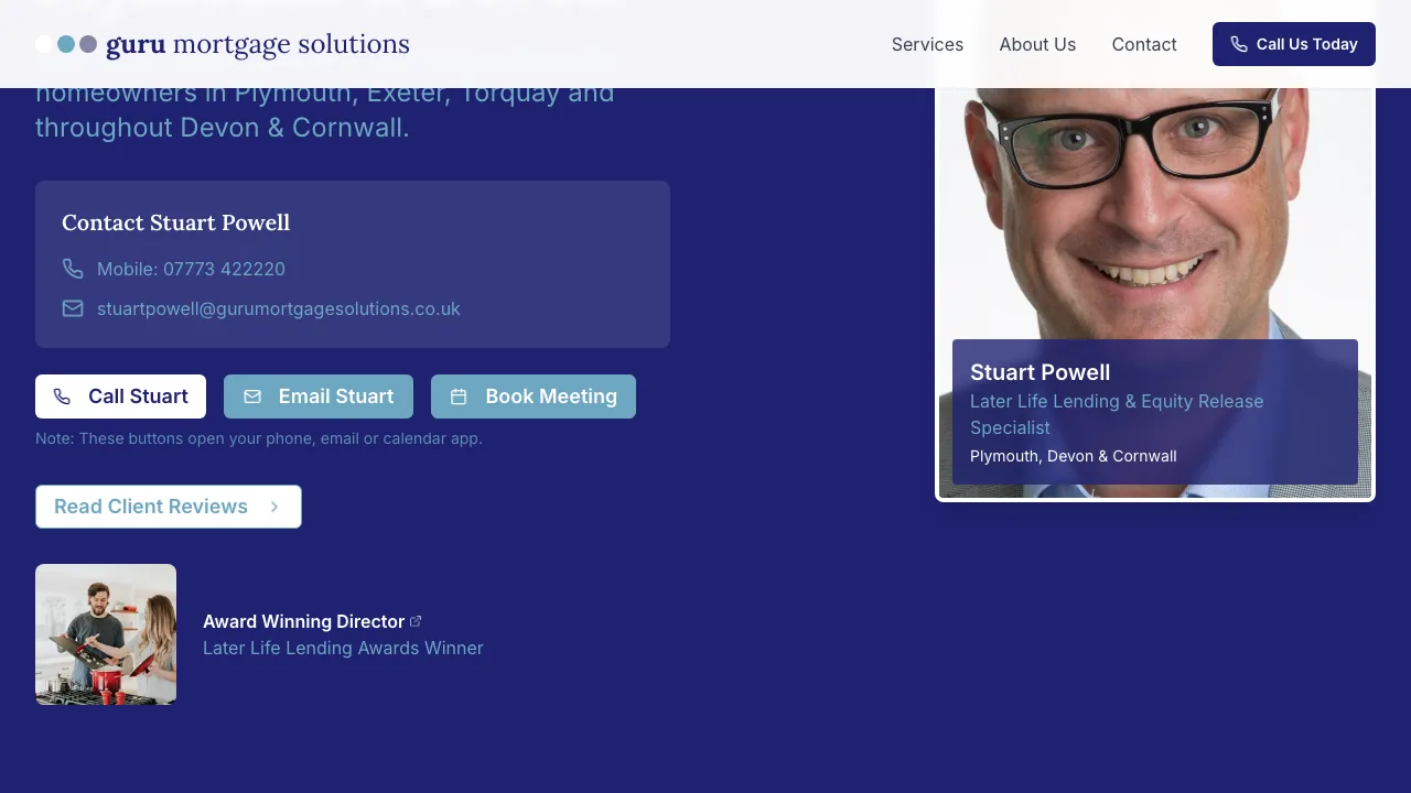 Guru Mortgage Solutions website preview