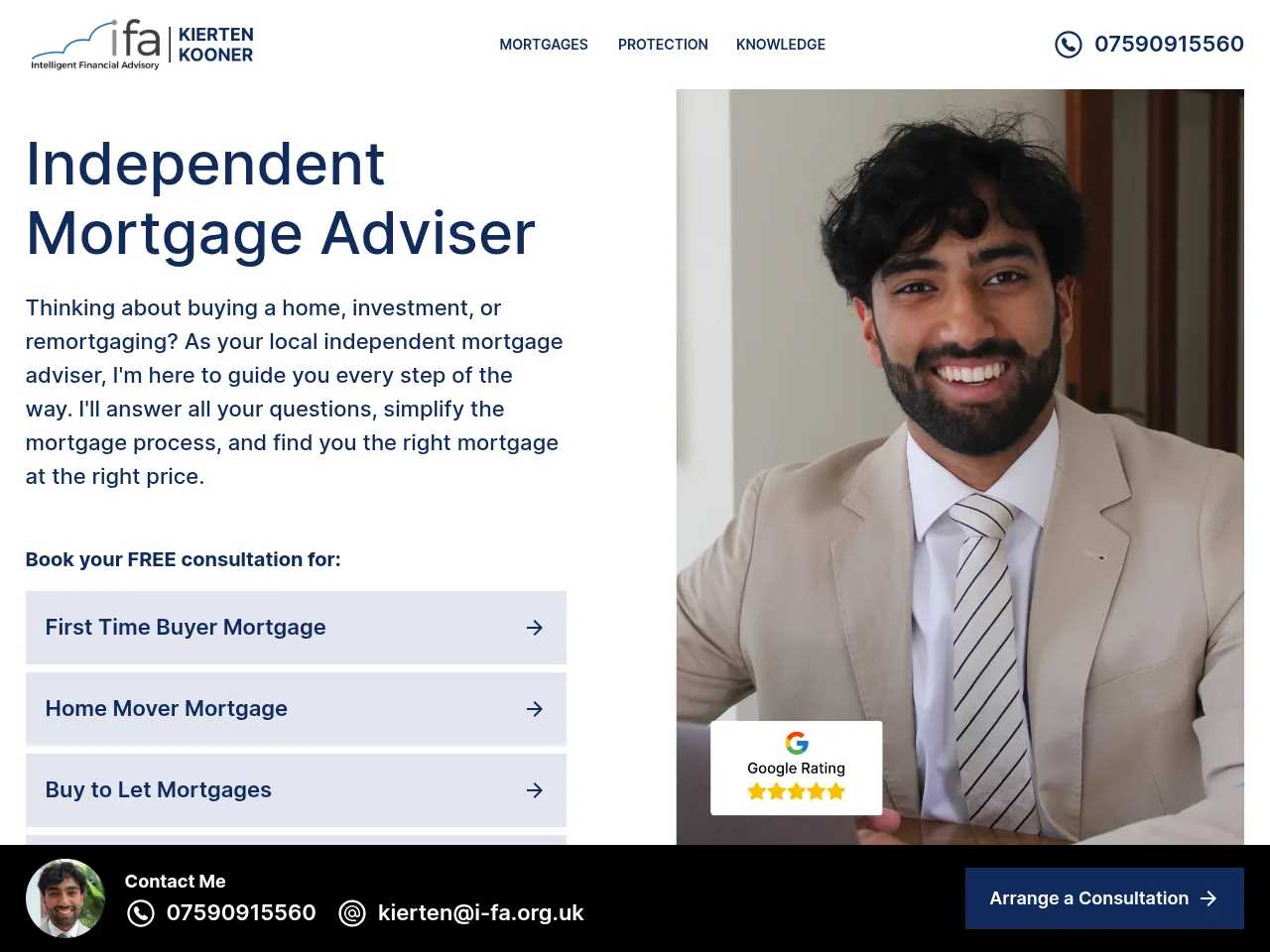 Independent Mortgage Adviser website preview