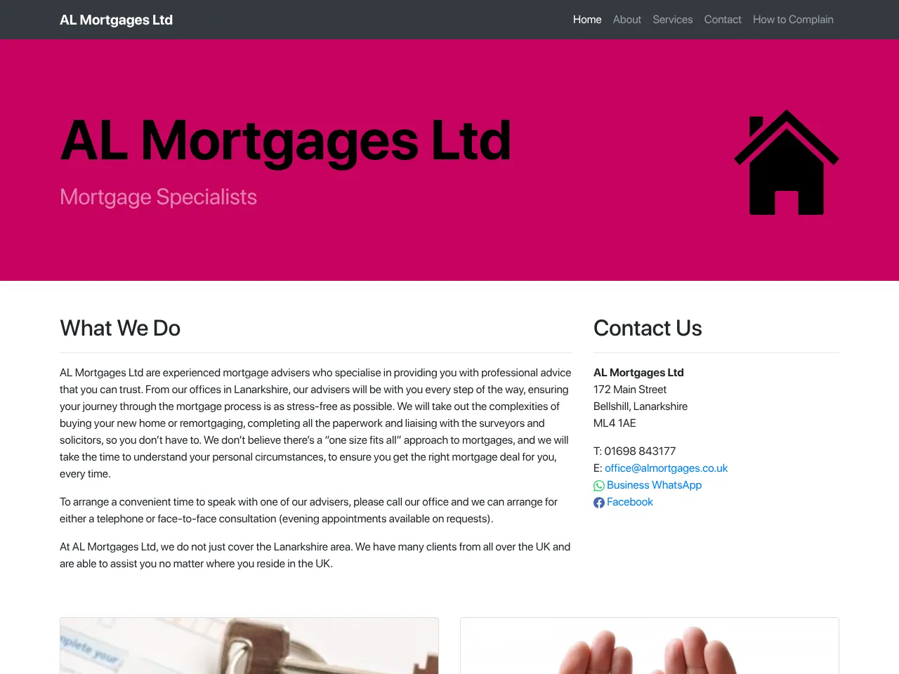 AL Mortgages Ltd website preview