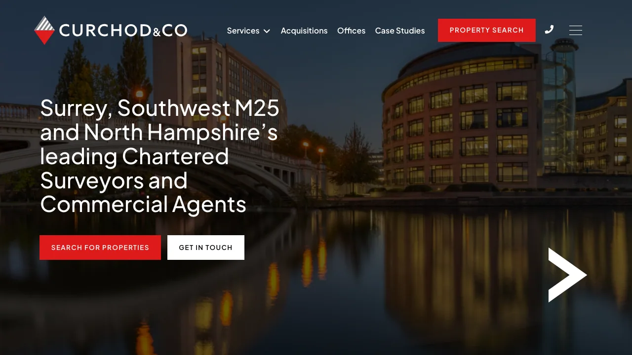 Curchod & Co LLP (Chartered Surveyors) website preview